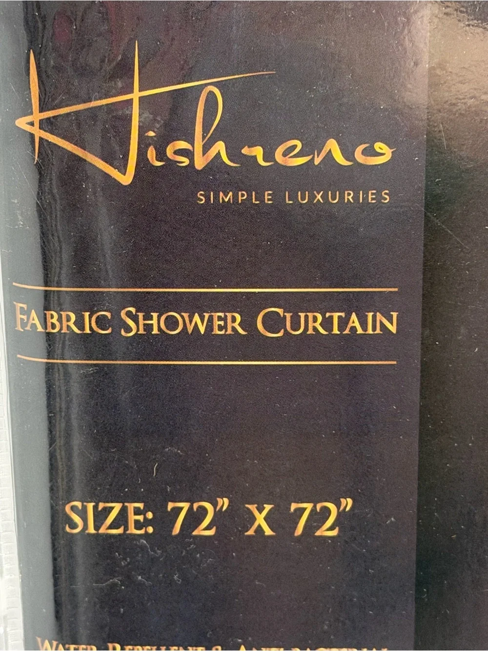 Vishreno Simple Luxuries White Fabric Shower Curtain 72x72 w/ Metal Hooks NEW